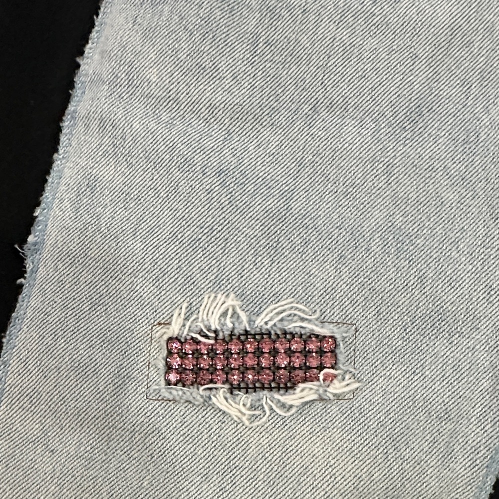 Chic Black and Light Blue Boot Cut Jeans - Picture 6 of 7